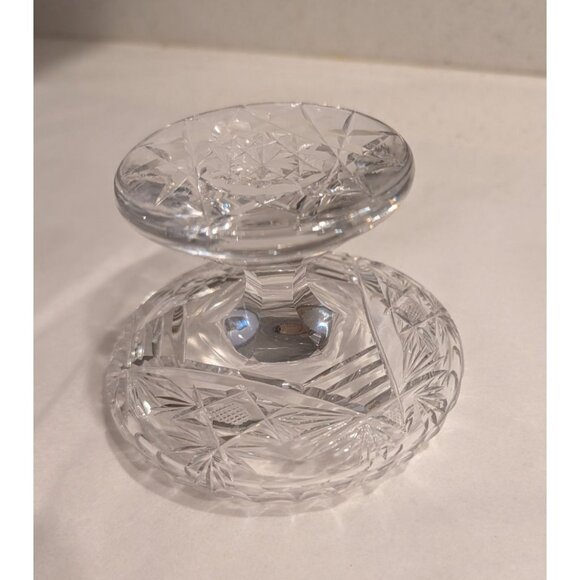 Vintage Crystal Glass Pedestal Candy Dish Candle holder - Picture 13 of 16